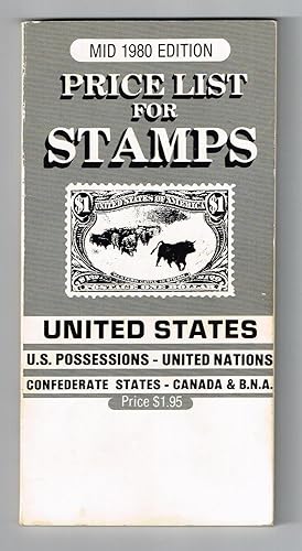 Price List for Stamps: United States, Pocessions, United Nations, Confederate States, Canada & B....
