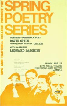 MPC And Hartnell College Present The Spring Poetry Series. Monterey Peninsula Poet David Gitin Re...