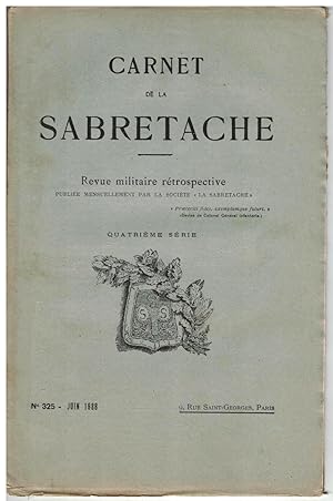 Carnet de la Sabretache, n° 325, juin 1928.