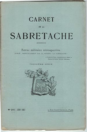 Carnet de la Sabretache, n° 315 [316], juin 1927.