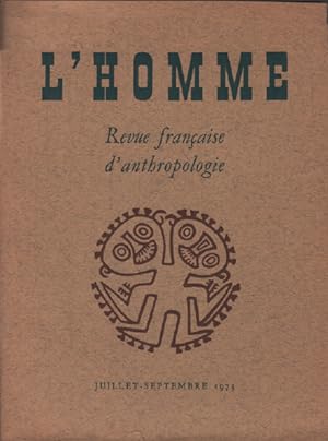 L'homme / revue française d'anthropologie /juillet-septembre 1973 / levi-strauss : relexions sur ...