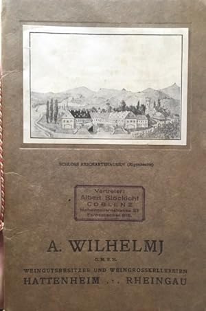 Original-Weine aus der berühmten Sammlung des königl. preuß. Ober-Prokurators August Wilhelmj, Ha...