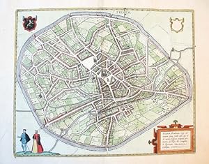 [MAP OF TIENEN] Tienen. Tiena, Brabantiae Opp: ad amnem Geta (.).