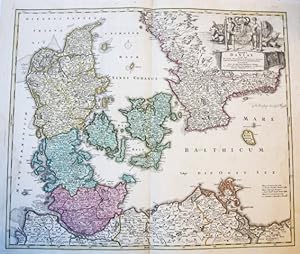 [MAP OF DENMARK] Regni Daniae in quo sunt Ducatus Holsatia et Slesvicum Insulæ Danicæ Provinciæ I...