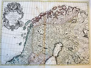 [MAP OF LAPLAND] Carte des Courones du Nord, Dediée au tres Puissant et tres invincible Prince Ch...