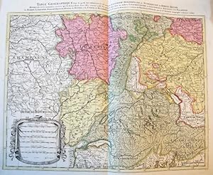 [MAP OF RHINE AREA] Table geographique dans la quelle fort distinctement est montre la partie mer...