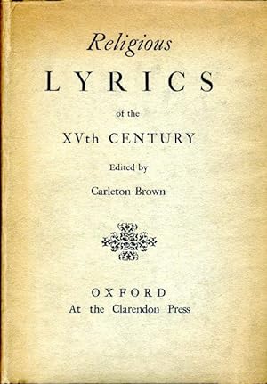 Religious Lyrics of the XVth Century
