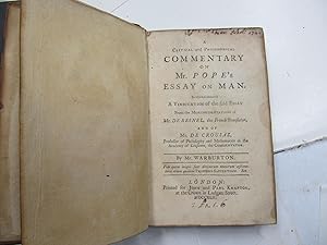 A Critical and Philosophical Commentary on Mr. Popes Essay on Man.