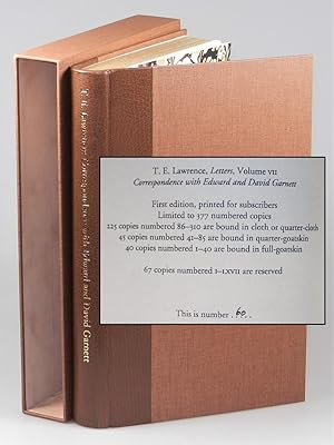 T. E. Lawrence's Correspondence with Edward and David Garnett, the quarter goatskin binding of th...