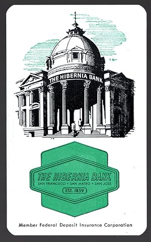 Hibernia Bank Plastic Pocket Calendar with Ruler (1959)