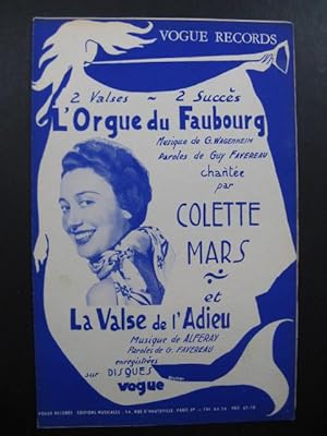 L'Orgue du Faubourg La Valse de l'Adieu Colette Mars 1954