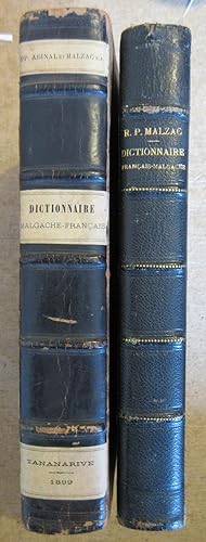 [ Lot des 2 dictionnaires de 1899 ]: Dictionnaire Malgache-Français + Dictionnaire Français-Malgache