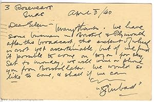 Autograph postcard signed 'Sinbad' to Eileen Cond, (Pen-name of Aylward Edward Dingle, 1876-1947,...