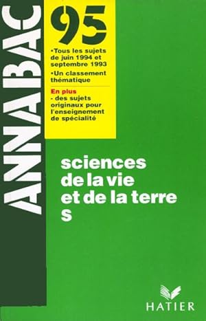 Annabac 95, sciences de la vie et de la terre, terminale S