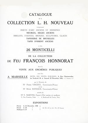 Catalogue de la Collection de L.H. Nouveau - 1928 (Hôtel des ventes publiques, Marseille, les Ven...