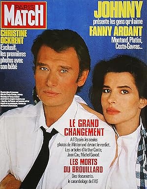 Paris Match, numero 1922, Mars 1986, Johny, Fanny Ardant, Christine Ockrent