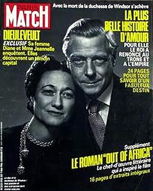 Paris Match, numero 1928, 9 Mai 1986, La plus belle histoire d'amour, le roman out of africa, Die...