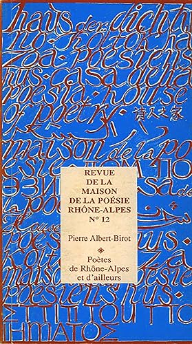 Revue de la Maison de Poésie Rhône-Alpes, n°12