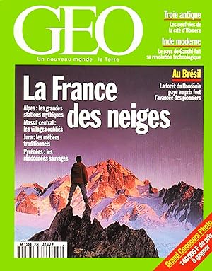 Geo - Un nouveau Monde La terre, numero 204, fevrier 1996, La France des neiges