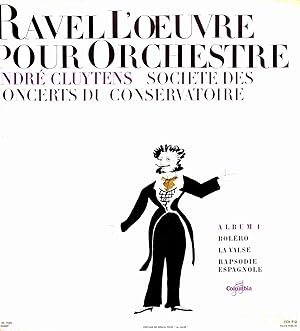 [Disque 33 T Vinyle] Ravel L'oeuvre pour Orchestre, Album 1, Bolero, La Valse, Rapsodie Espagnole...