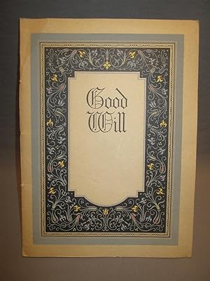 Goodwill: A Monograph