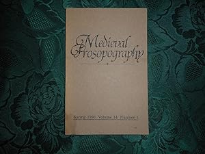 Medieval Prosopography Spring 1993 Volume 14 Number 1