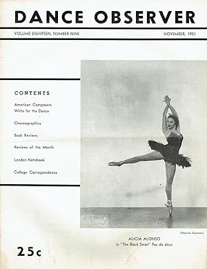 DANCE OBSERVER: VOLUME EIGHTEEN, NUMBER NINE; November 1951