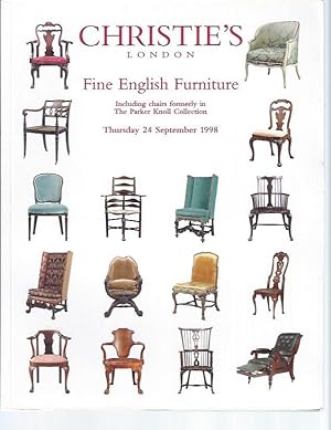 [AUCTION CATALOG] CHRISTIE'S: FINE ENGLISH FURNITURE, Including chairs formerly in The Parker Kno...