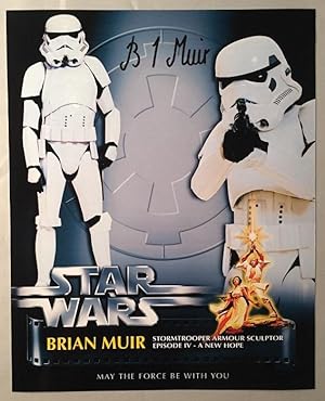 Glossy 8X10 of Stormtrooper SIGNED BY SCULPTOR BRIAN MUIR
