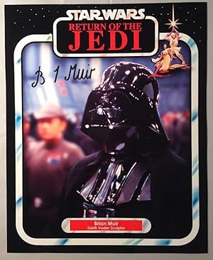 Glossy 8X10 of Darth Vader SIGNED BY SCULPTOR BRIAN MUIR