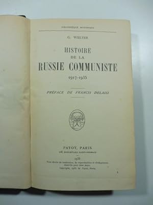 Histoire de la Russie communiste 1917-1935