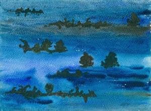Untitled Watercolor. (Blue Landscape).