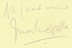 Original Autograph by Ivor Novello. "All Good Wishes, Ivor Novello."