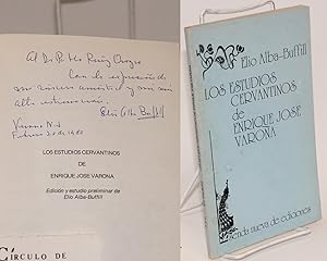 Los estudios cervantinos de Enrique Jose Verona (senda de estudios y ensayos) [signed]