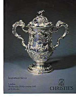 Christies 1992 Important Silver
