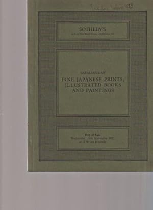 Sothebys 1982 Fine Japanese Prints, Illustrated Books, Paintings