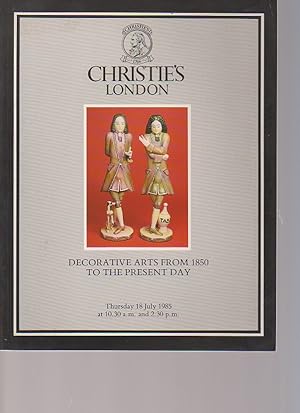Christies 1985 Decorative Arts from 1850 to the Present day