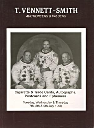 Vennett-Smith 1998 Cigarette & Trade Cards, Autographs, Ephemera