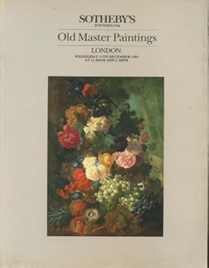 Sothebys 11th December 1985 Old Master Paintings