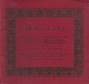 Sothebys July 1982 Scientifc Instruments, Nautica, Mechanical Music, Postcards