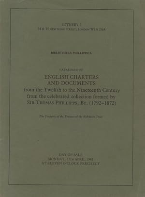 Sothebys April 1981 English Charters & Documents 12th-19th C. - Sir T Phillipps