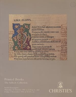 Christies October/November 1991 Printed Books - The Salloch Collection