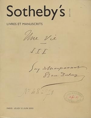 Sothebys June 2003 Books and Manuscripts