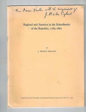 England and America in the Schoolbooks of the Republic, 1783-1861