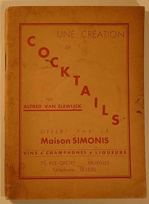Une Creation de Cocktails Offert Par La Maison Simonis [SIGNED AND INSCRIBED]