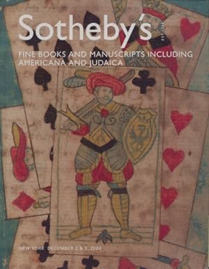 Sothebys 2004 Fine Books & Manuscripts Inc. Americana & Judaica