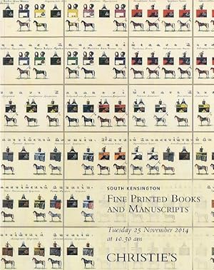 Christies November 2014 Fine Printed Books and Manuscripts