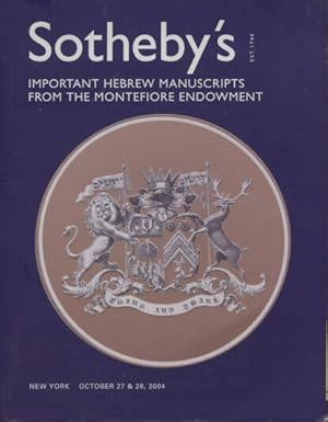 Sothebys 2004 Important Hebrew Manuscripts, Montefiore Endowment