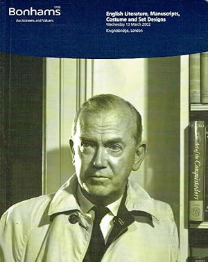Bonhams March 2002 English Literature, Manuscripts, Costume and Set Design