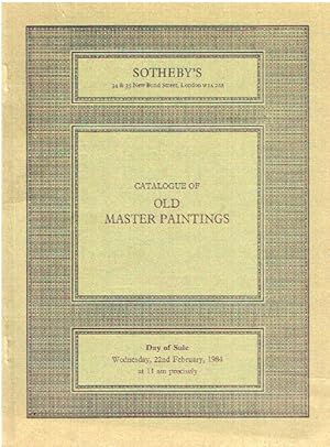 Sothebys February 1984 Old Master Paintings